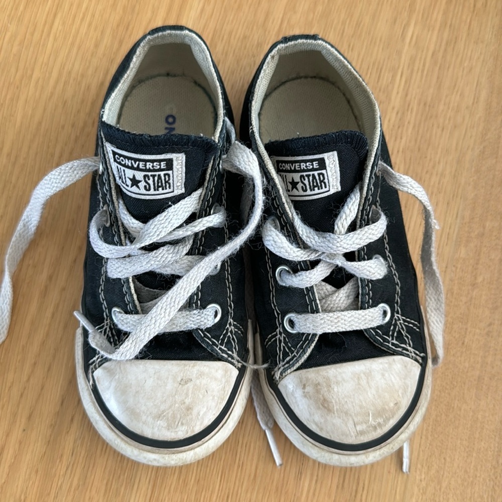 Toddler black converse sneakers